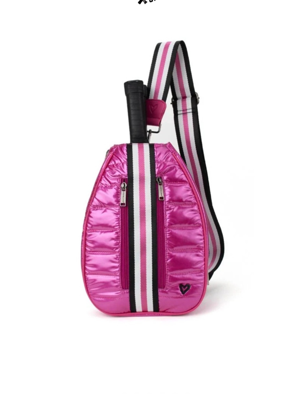 NWT Prenelove Pickleball Puffer Crossbody Sling Bag Pink Unisex One Size